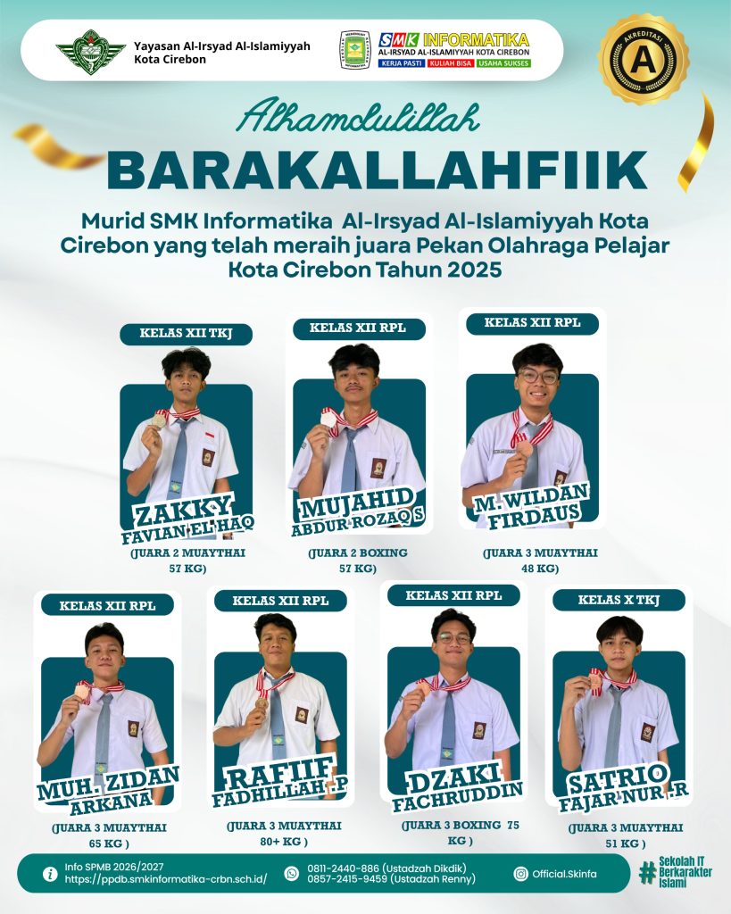 Siswa SMK Informatika Al-Irsyad Al-Islamiyyah Kota Cirebon Raih Prestasi di Pekan Olahraga Pelajar 2025 whatsapp image 2025 12 01 at 10.28.16
